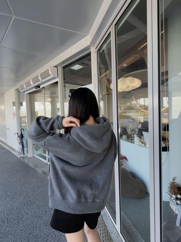 WQB21 超暖呼側開衩棉絨帽T 