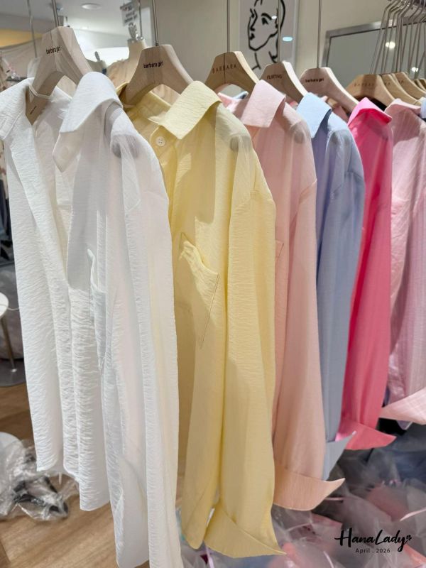 LFB07 糖果色輕薄親膚襯衫 