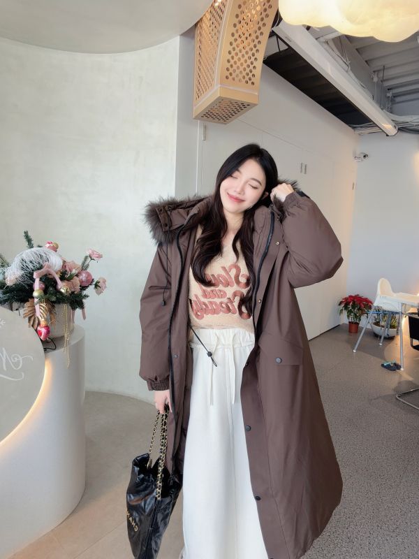 WQB33 冬天不怕冷鴨絨浣熊毛外套 