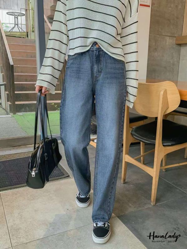 WJA76 率性寬版小男友褲 