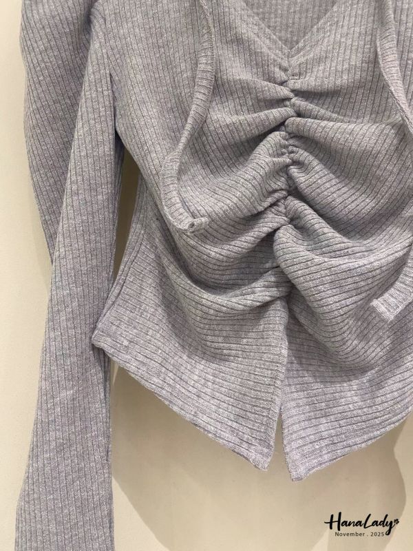 WJA83 浮誇公主袖抓摺上衣 