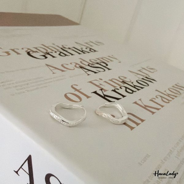 WQB42 純銀不規則閃鑽耳扣飾耳環 