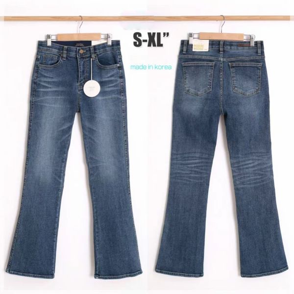 WQA36 沒有刷毛的喇叭丹寧褲 