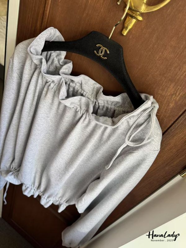 WJA49 親膚舒適造型抽繩上衣 