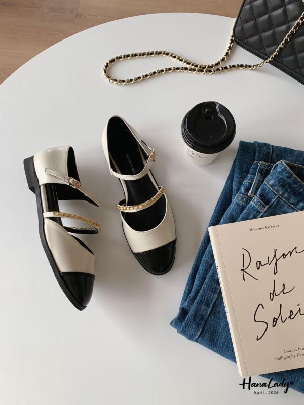 LFA60 小香風鍊帶設計娃娃鞋 