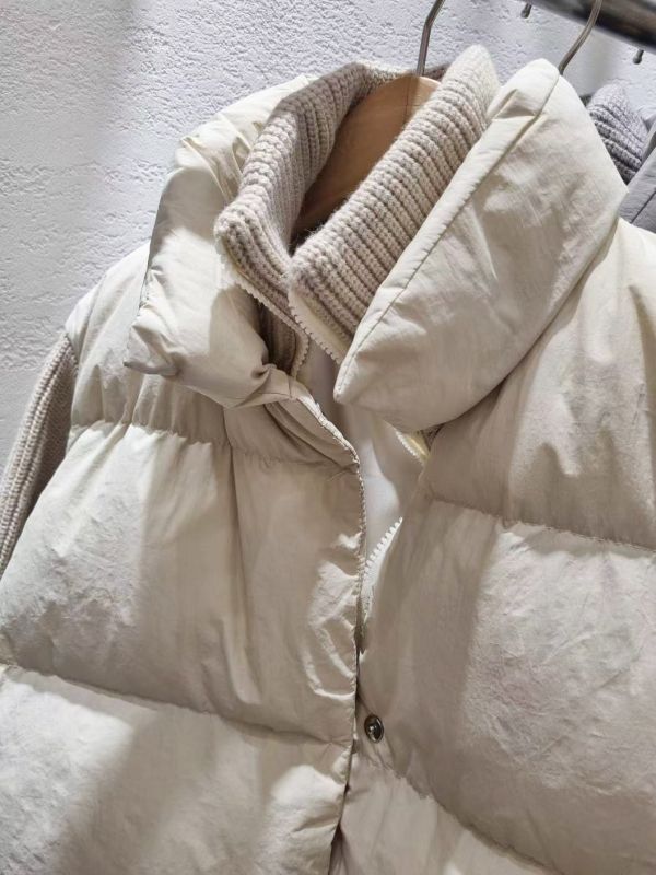 WQA95 雙層領針織拼接鋪棉外 