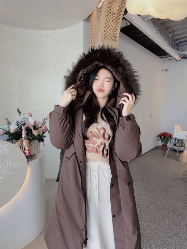 WQB33 冬天不怕冷鴨絨浣熊毛外套 