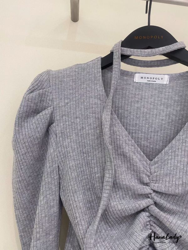 WJA83 浮誇公主袖抓摺上衣 