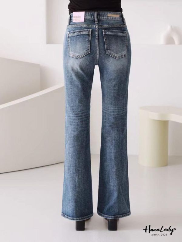 LSA54 極致修身小喇吧丹寧褲 