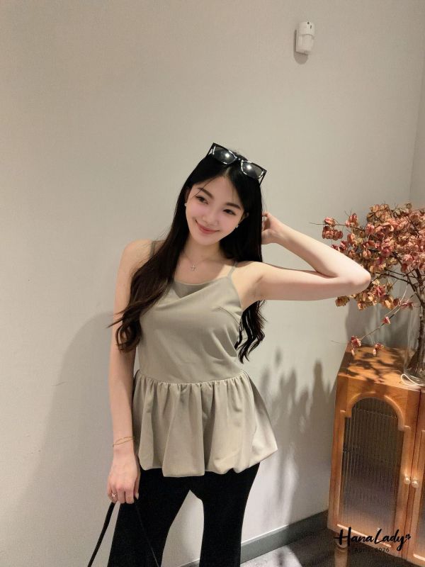 LFB08 美背綁結雲朵上衣 