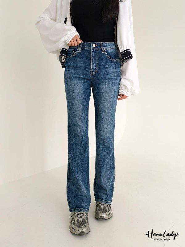 LSA54 極致修身小喇吧丹寧褲 