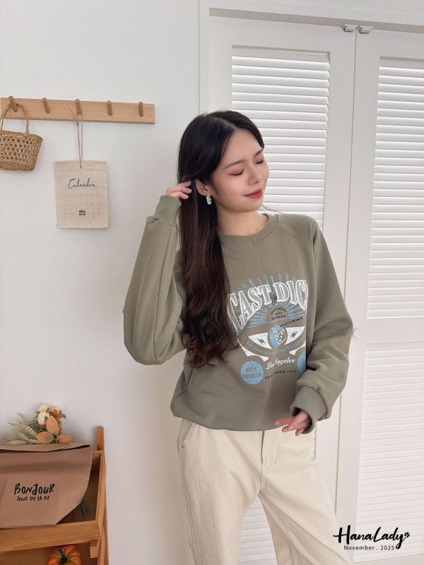 WJA23 美式印花造型大學T 