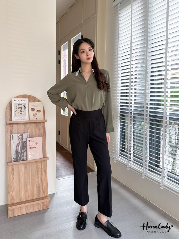 WTA21 收腹設計雙扣西裝褲 