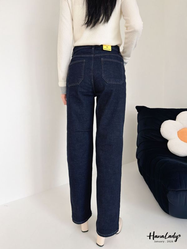 LEB15 最百搭的深藍色直筒丹寧褲 