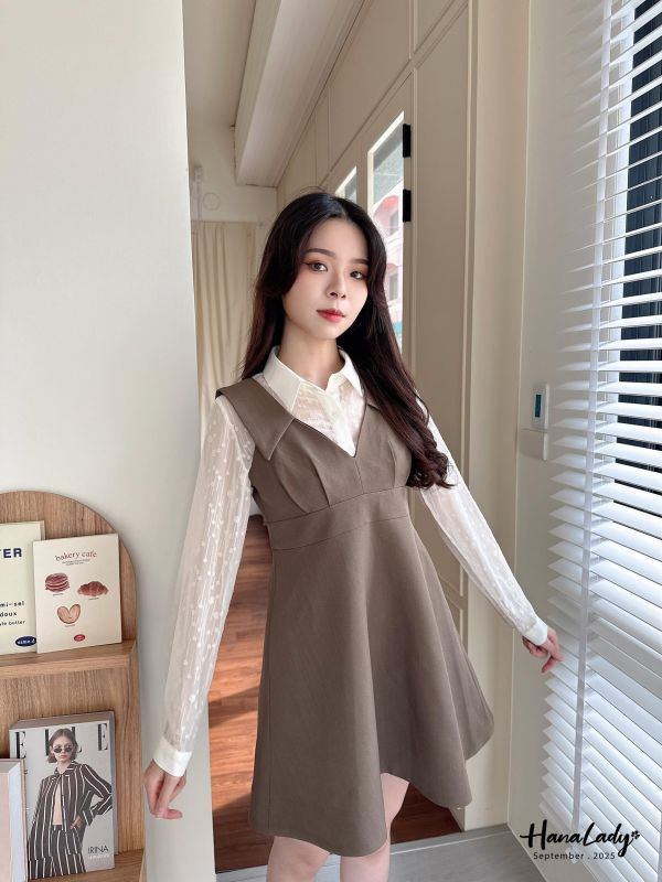 WKA54 高質感翻領設計洋裝 