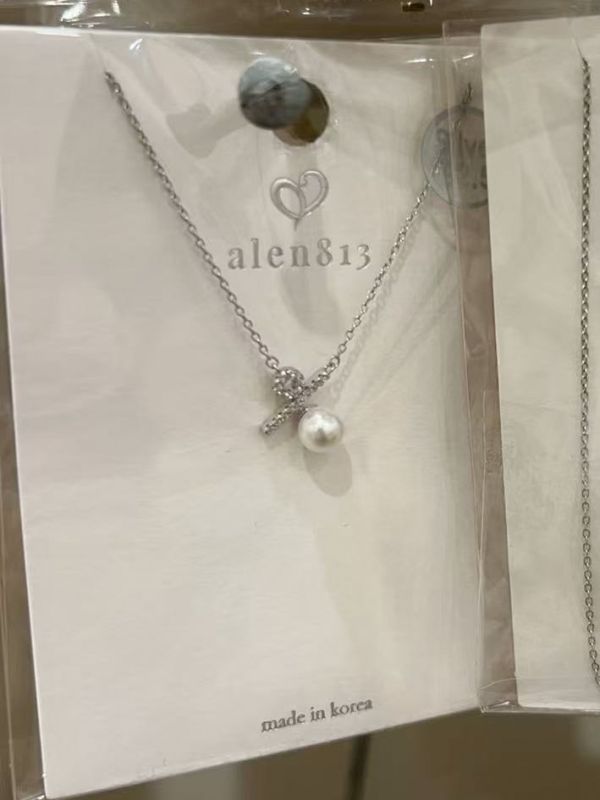WQB49 純銀細鑽珍珠項鍊 