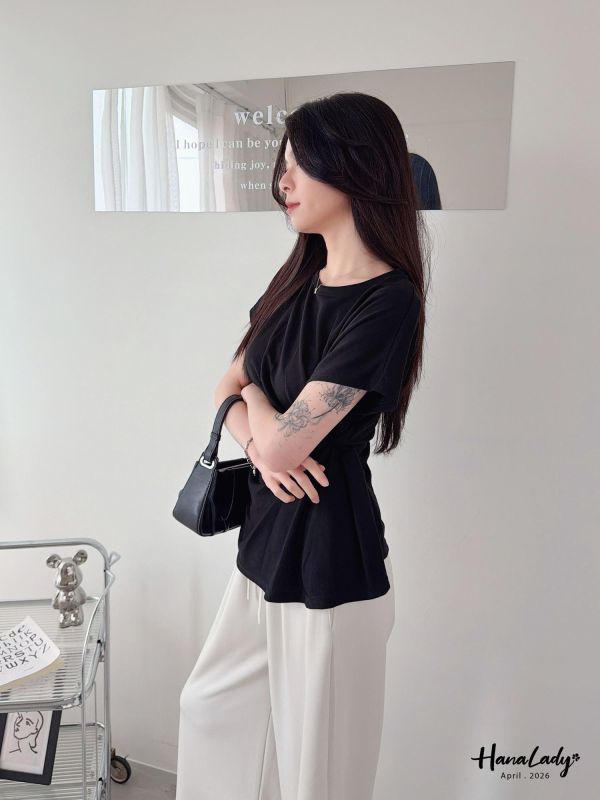 LFA50 扭結設計涼感上衣 