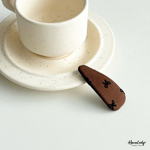 FTB20 絨布蝴蝶結髮夾單個 