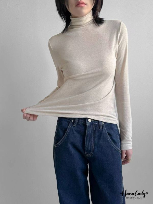 LEA73 純色立領親膚棉上衣 