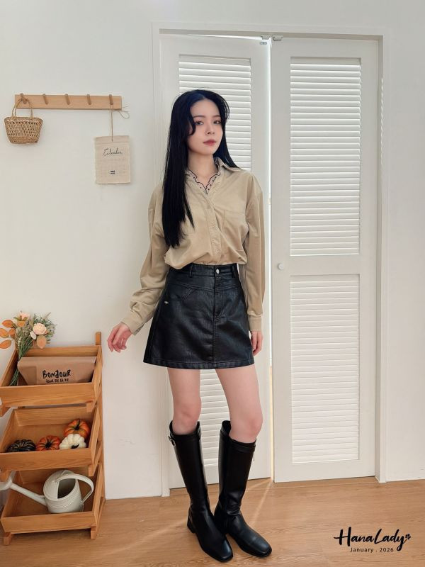 LEA22 點點紗極細燈心棉絨衫 