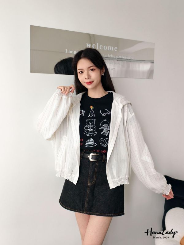 LSA51 顯瘦深藍色A字丹寧褲裙 