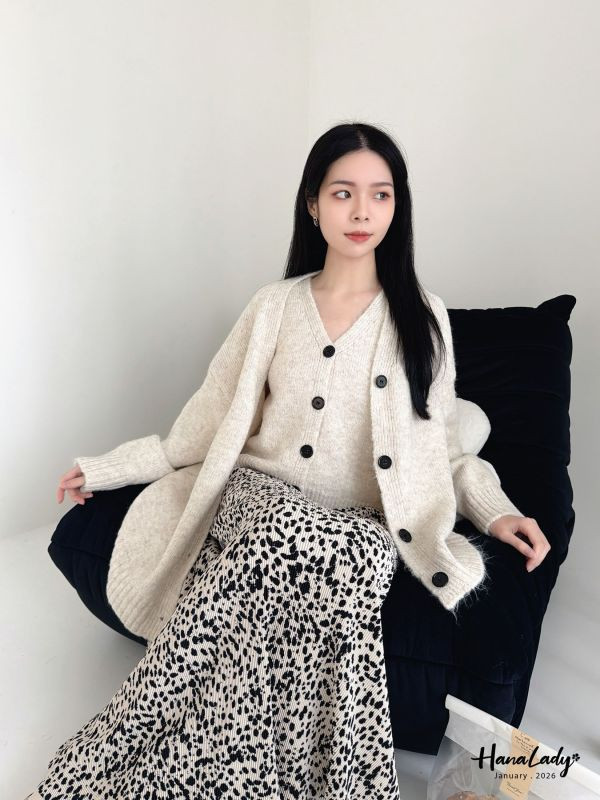 LEA89 一年四季都能穿的豹紋長裙 