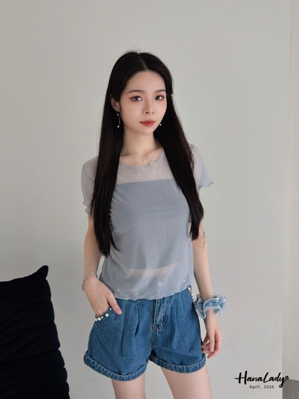 LFA44 兩件式甜美針織紗上衣 