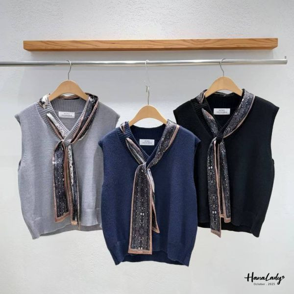 WTA14 造型圖騰絲帶背心 