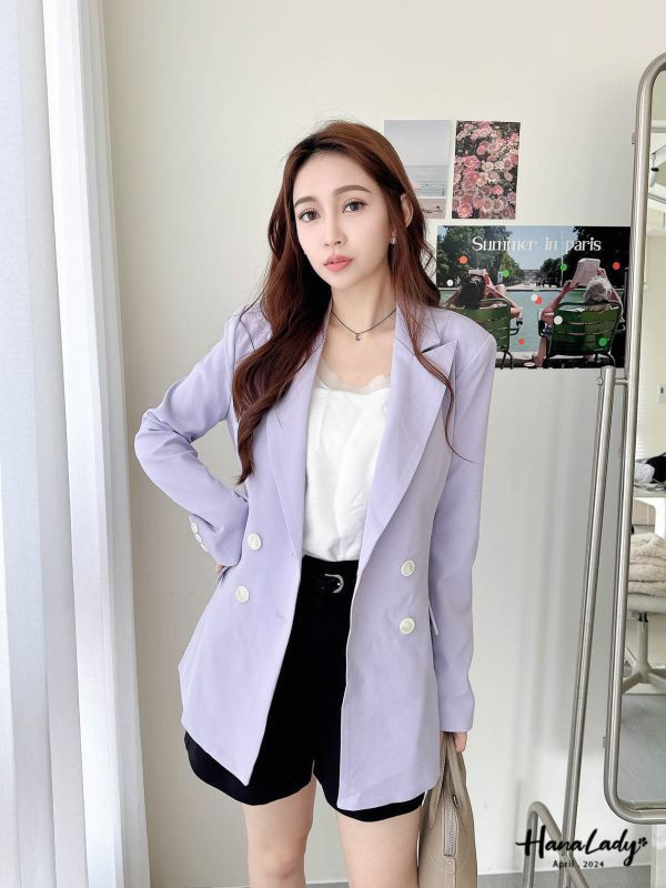 FFA06春夏色經典雙排釦西外 