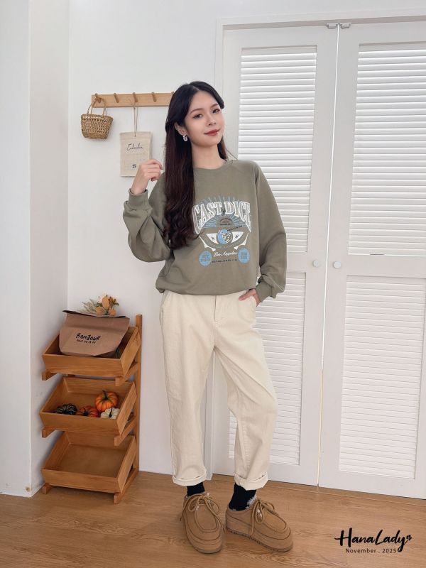 WJA23 美式印花造型大學T 