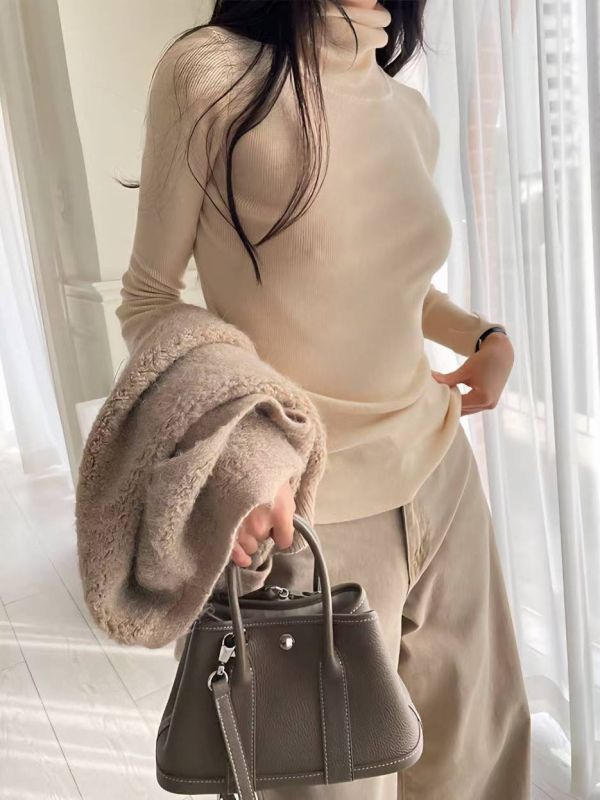 WQB07 兩件式高領針織背心上衣 