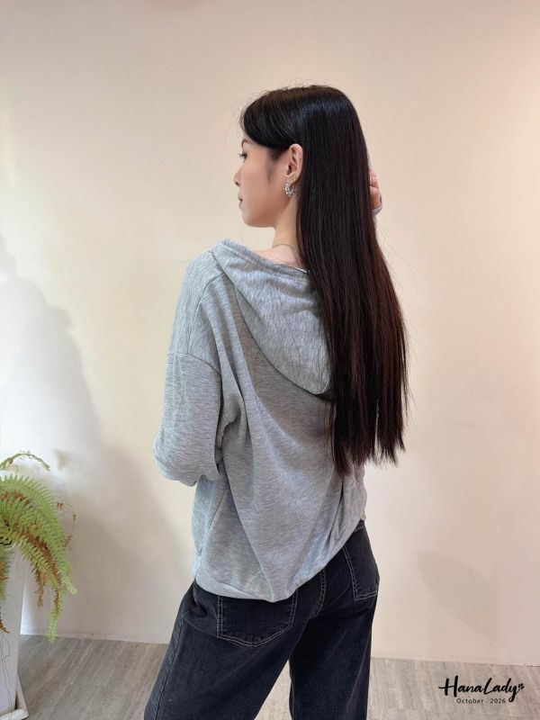 LTA32 休閒綁結設計連帽T 