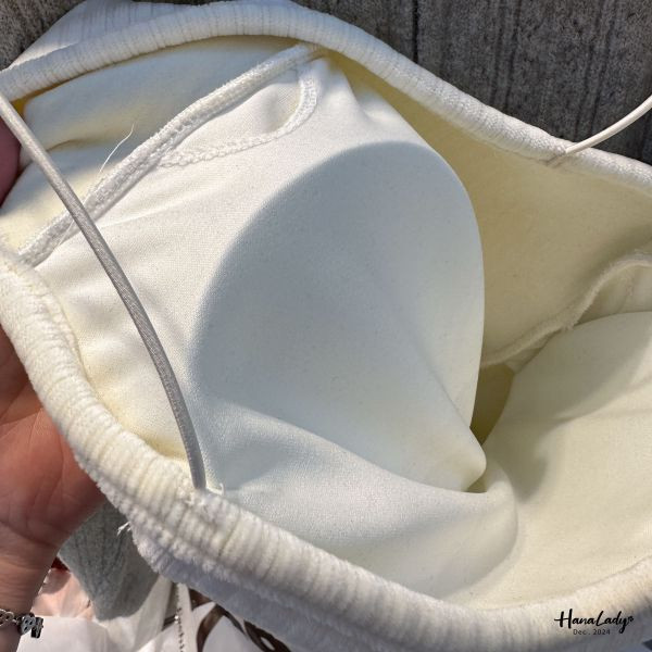 FQA85 絨布坑條細肩平口bratop 