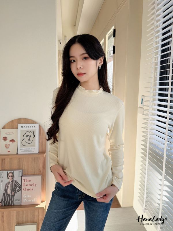 WQA43 層次QQ領磨毛針織上衣 