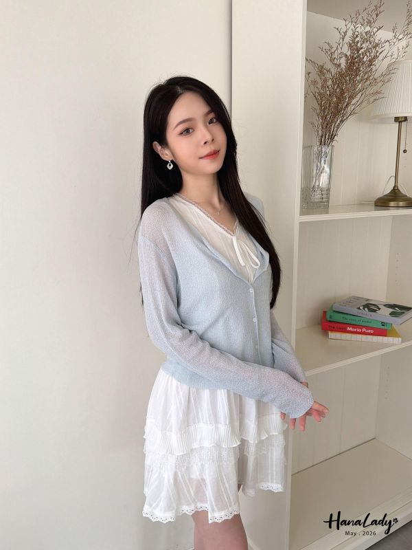 LWA26 浪漫布蕾絲層次小短洋 