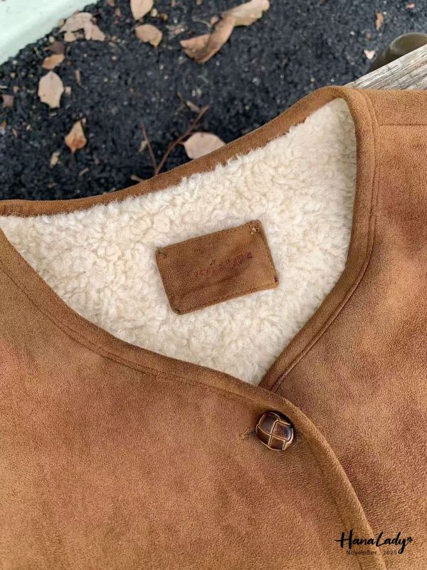 WJA55 超嫩Q麂皮羊羔毛背心 