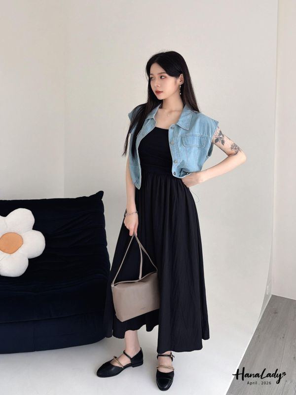 LFA17 必收百搭薄丹寧背心 