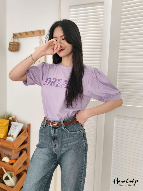 LSA29 釘珠燙銀字母T 