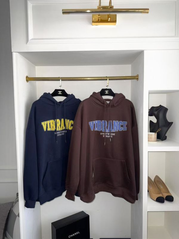 WQA18 立體毛呢字母內刷絨帽T 