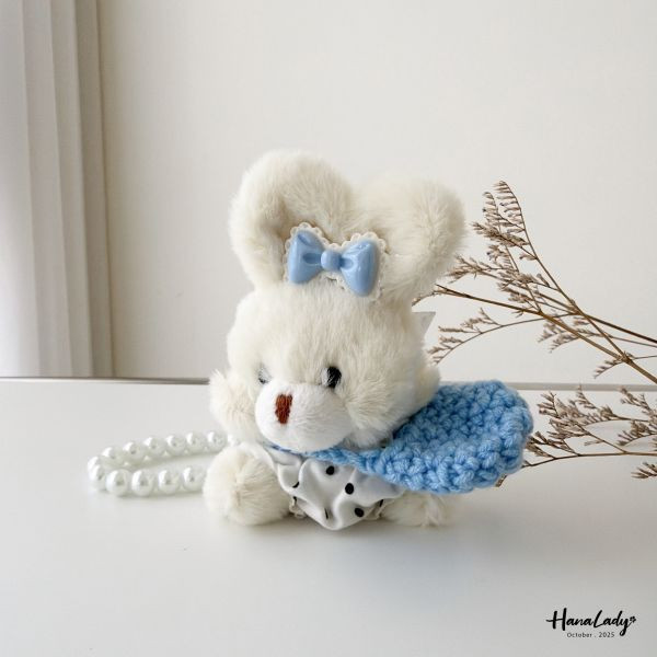 WTB13 可愛熊熊兔兔珍珠吊飾 