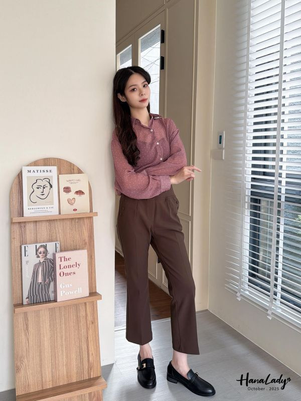 WTA21 收腹設計雙扣西裝褲 