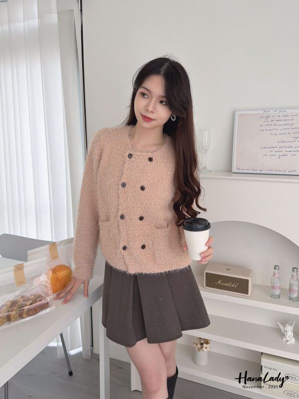 WJA03 超級親膚絨毛木紋釦衫 