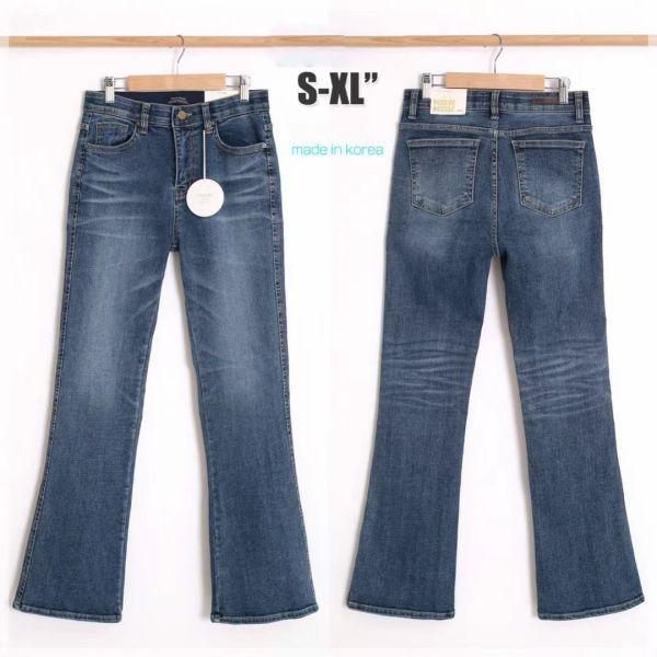 WQA36 沒有刷毛的喇叭丹寧褲 