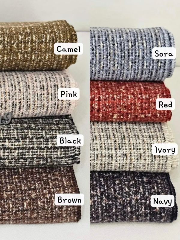 WQB38 混色勾針織暖暖圍巾 