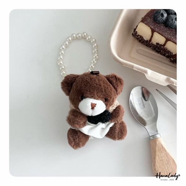 WTB13 可愛熊熊兔兔珍珠吊飾 