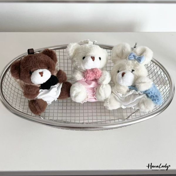 WTB13 可愛熊熊兔兔珍珠吊飾 