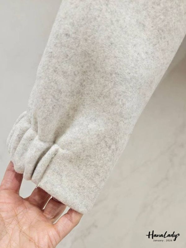 LEA53 大口帶休閒連帽微鋪棉外 