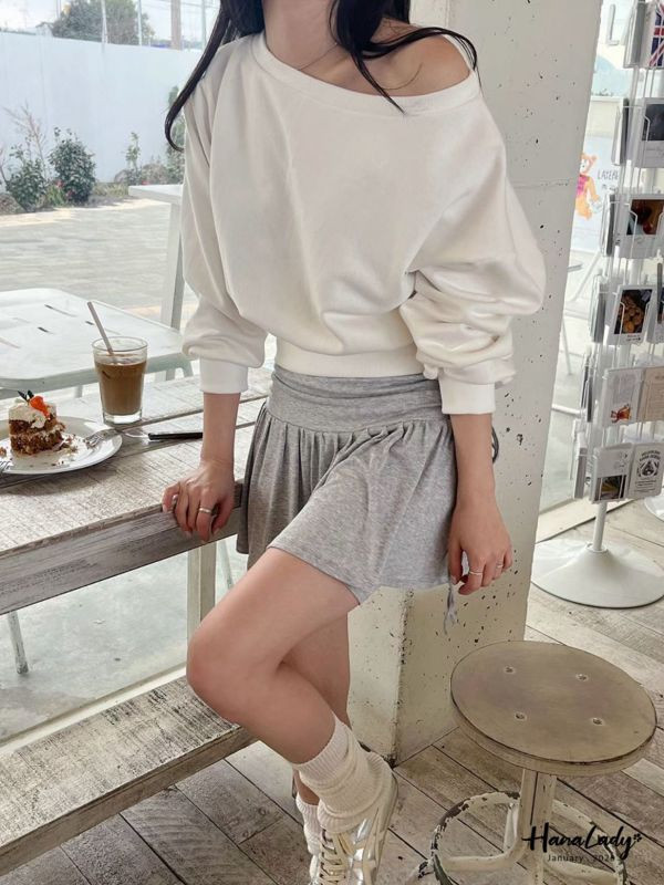 LEA74 簡約休閒斜領T 