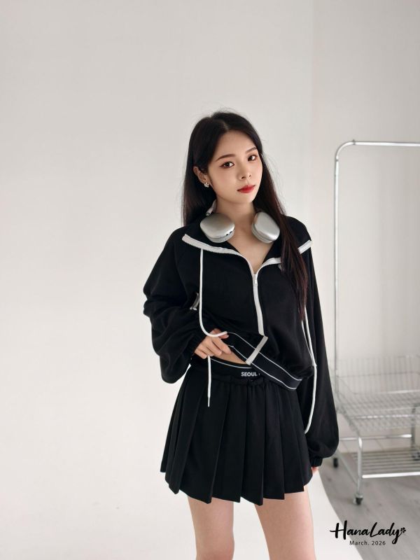 LSA05 字母腰設計百摺褲裙 