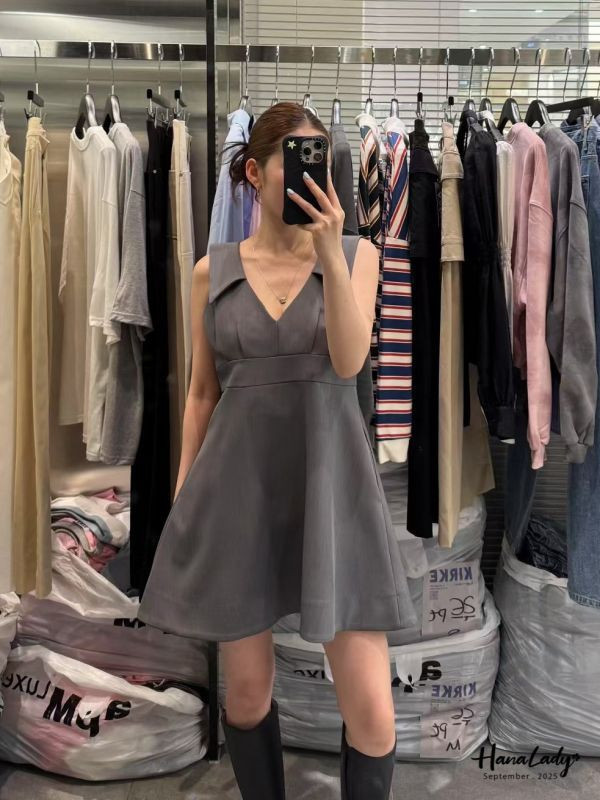 WKA54 高質感翻領設計洋裝 